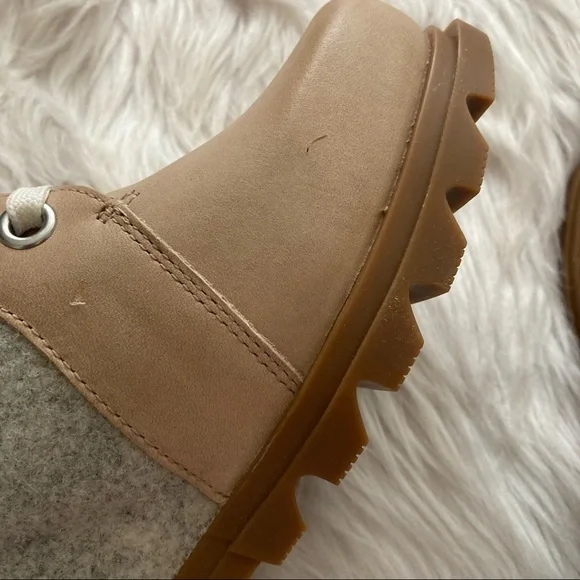 NIB Women’s Sz 8.5 Sorel Joan of the Arctic Wedge III Lexie Boots in Natural Tan - Picture 6 of 13